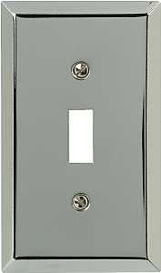 Amerelle 161T Wallplate, 4-15/16 in L, 2-7/8 in W, 1 -Gang, Steel, Polished Chrome