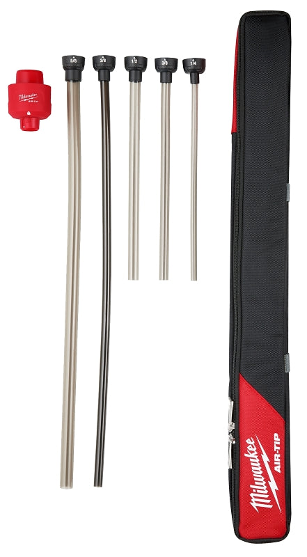 Milwaukee 49-90-2037 AIR-TIP Mikroschlauch-Set – 5 Flexible Schläuche Für Schwer Erreichbare Stellen | Kompatibel Mit Vielen Nass-/Trockensaugern