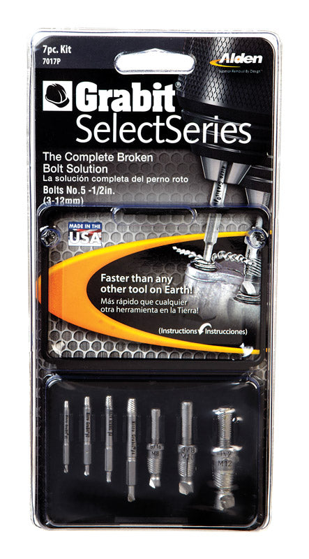 Alden Grabit SelectSeries 7 pc. Multi Size Double Ended Bolt Extractor Set