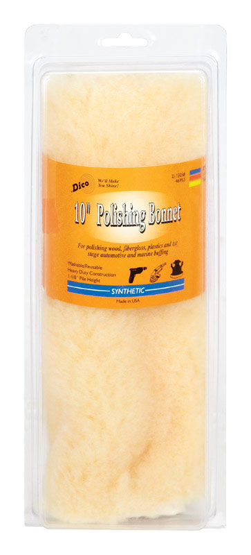 Dico 10 in. Dia. Synthetic Polishing Bonnet