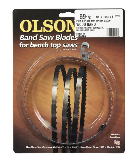 Olson 59.5 in. L x 0.3 in. W Carbon Steel Band Saw Blade
