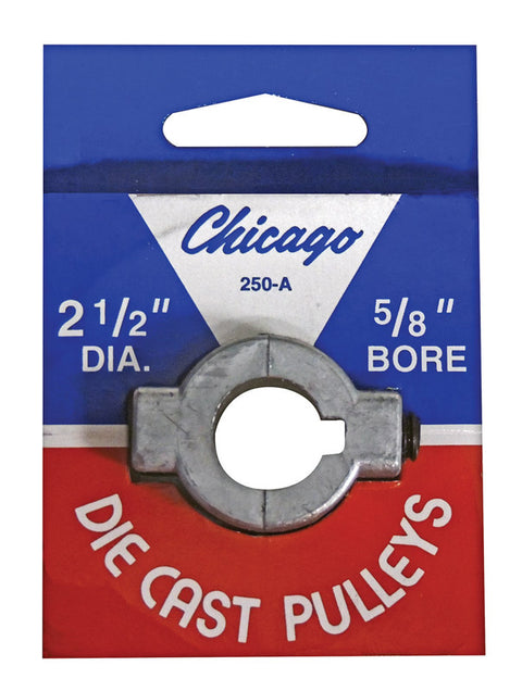 Chicago Die Cast Single V Grooved Pulley A 2-1/2 in. x 5/8 in. Bulk
