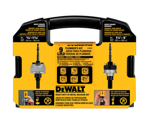 DeWalt Bi-Metal Plumber's Hole Saw Kit