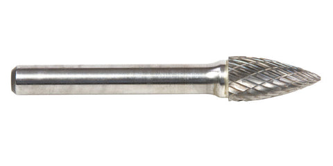 Forney 3/8 in. Dia. x 2.5 in. L Tree Burr Tungsten Carbide 1 pc.