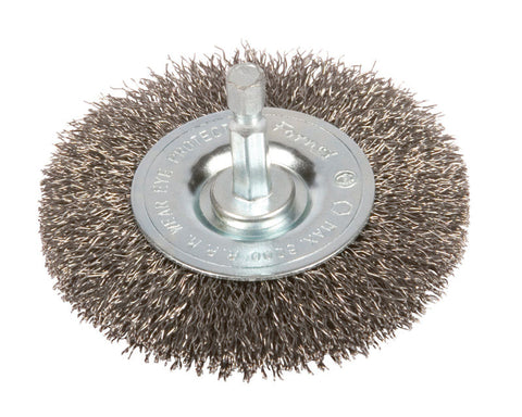 Forney 3 in. Crimped Wire Wheel Brush Metal 6000 rpm 1 pc.