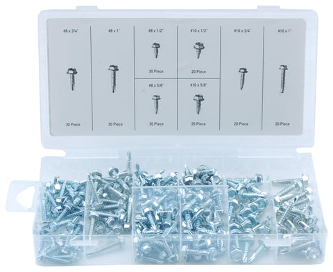 ProSource 61450 Screw Assortment, Carbon Steel, Zinc, 240-Piece