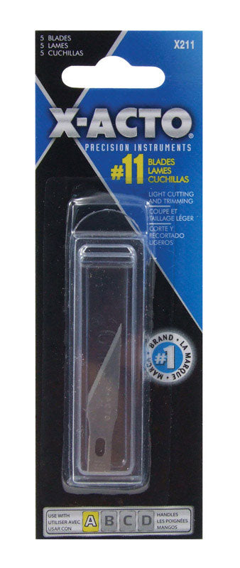 X-Acto #11 Carbon Steel Light Duty #11 Hobby Knife Replacement Blade 5 pk
