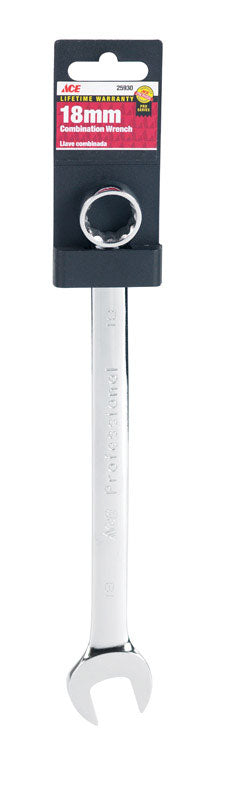 Ace Pro Series 18 mm x 18 mm Metric Alloy Steel Combination Wrench