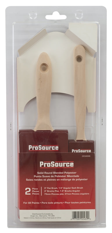 ProSource OR A 11602 S Paint Brush Set, General-Purpose, 1-1/2, 3 in Brush, 2 -Brush