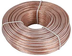 Zenith AS110024C Speaker Wire, 24 AWG Wire, PVC Sheath, Clear Sheath, 100 ft L