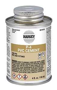 Harvey 018100-24 Solvent Cement, 4 oz Can, Liquid, Clear