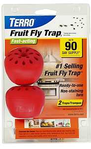 Terro T2502 Fruit Fly Trap, Liquid, Vinegar, 2, Pack