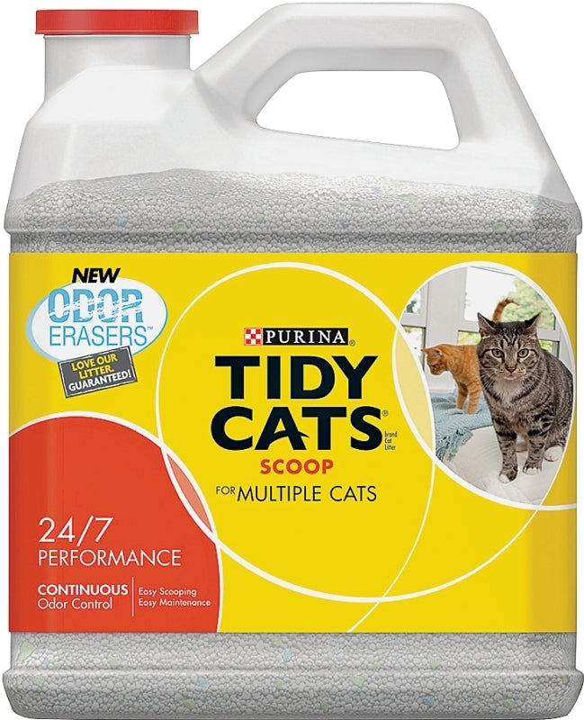 Tidy Cats 7023011614 Cat Litter, 14 lb Capacity, Gray/Tan