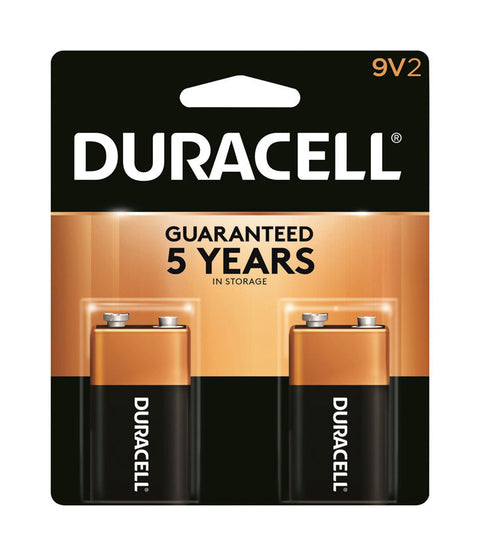 Duracell Coppertop 9V Alkaline Batteries 9 volts 2 pk