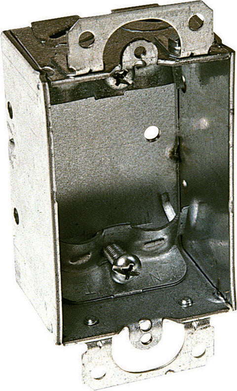 Raco 4-1/4 in. H Rectangle 1 Gang Switch Box Gray Steel