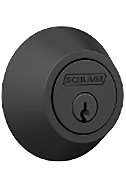 Schlage J Series JD60 622 Deadbolt, 3 Grade, SC1 Key, Metal, Matte Black, 2-3/8, 2-3/4 in Backset, C Keyway