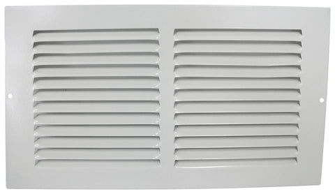 ProSource BBRA12X6 Baseboard Register, 13-3/4 in L, 7-3/4 in W, 50 deg Air Deflection, Steel, White