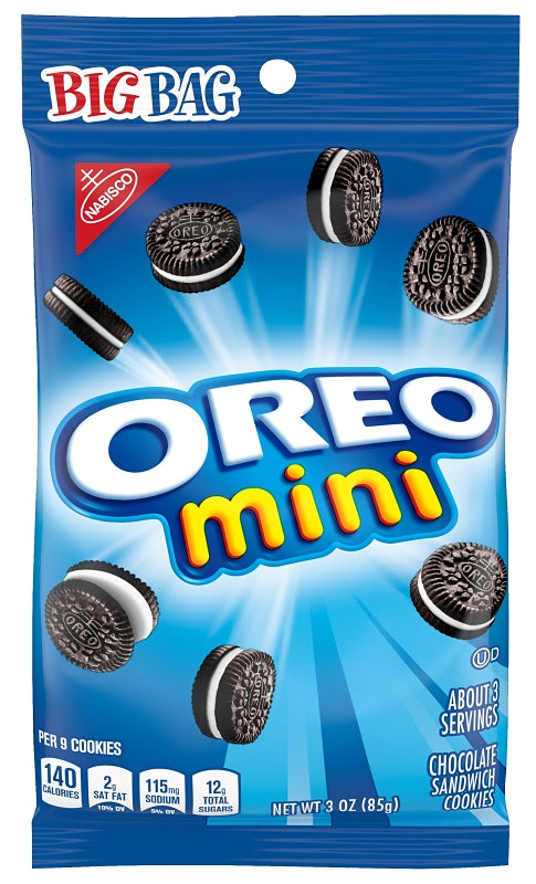 Nabisco 453037 Mini Bite-Size Sandwich Cookie, Chocolate, 3 oz Bag