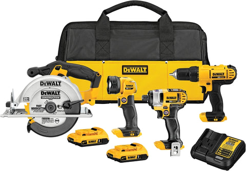 DEWALT DCK466D2 Combination Tool Kit, Battery Included, 20 V, Lithium-Ion, 4-Tools