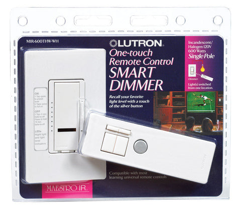 Lutron Maestro 5 amps 600 watts Indoor Dimmer Switch with Remote Control White
