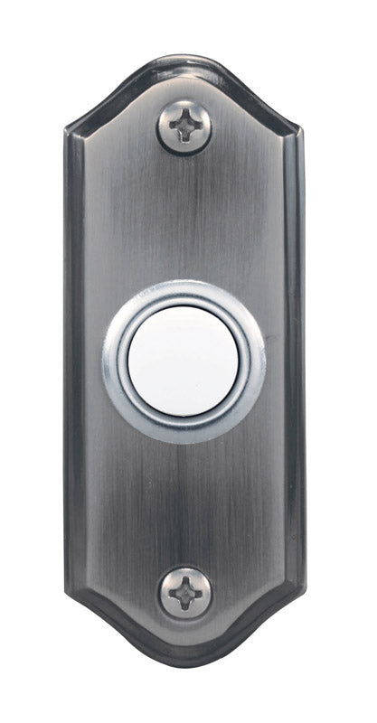 Heath Zenith Pewter Wired Pushbutton Doorbell