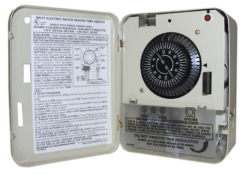 Intermatic Indoor Electric Water Heater Timer 25 amps 250 volts Ivory