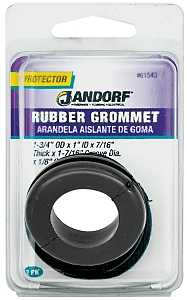 Jandorf 61543 Grommet, Rubber, Black, 7/16 in Thick Panel