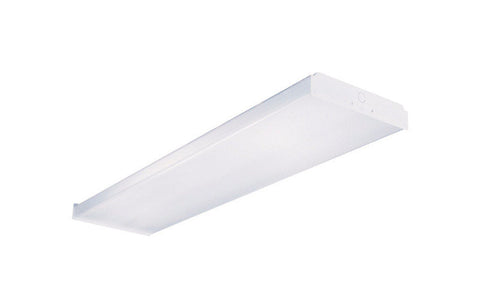 Metalux 48 in. L 2 lights T8 Fluorescent Light Fixture Wrap Around