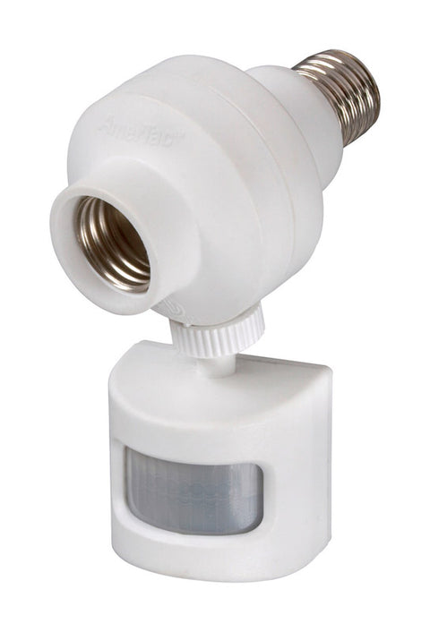 Amertac White Motion Activated 1 pk Security Light Control
