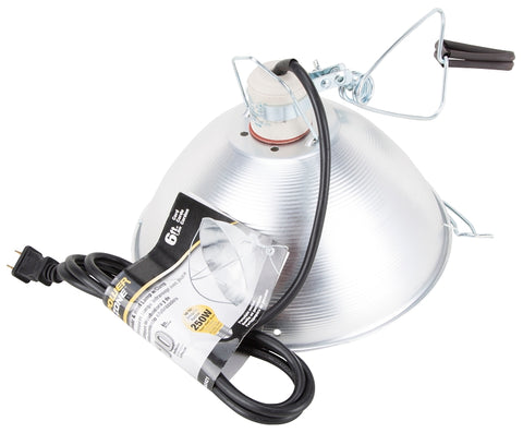 PowerZone 80600 Brooder Lamp, Plug In Power Supplies, Clamp Lights Lamp, Silver, Pack of 8