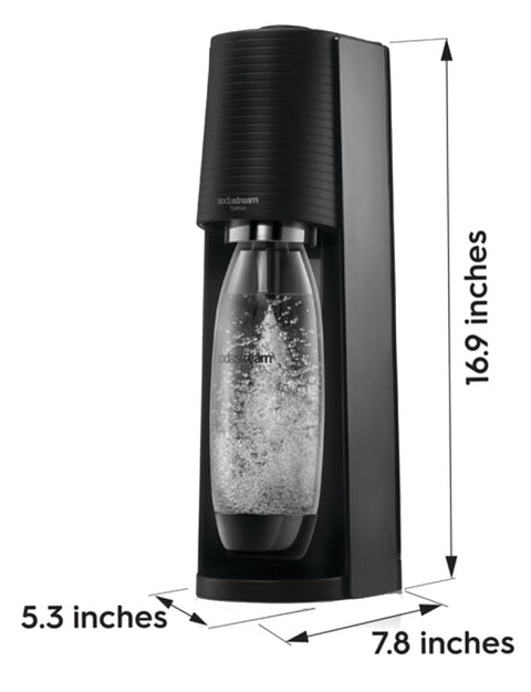 Sodastream TERRA Series 1012811011 Sparkling Water Maker Kit, 1 L Bottle, Black, Pack of 2