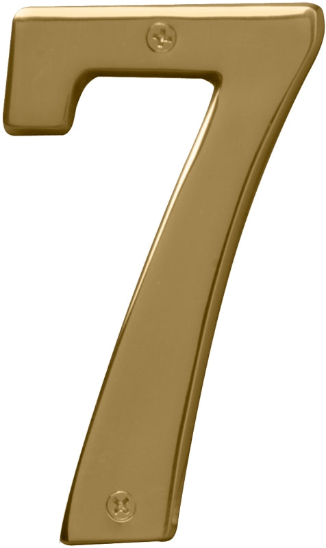 HY-KO PROD Office Storage Accessory 5 PB Prestige Number 1 - Brass Finish, Pre-Drilled, With Screws