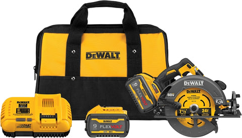 DEWALT DCS578X2 Series Brushless Circular Saw with Brake Kit, Battery Included, 60 V, 7-1/4 in Dia Blade