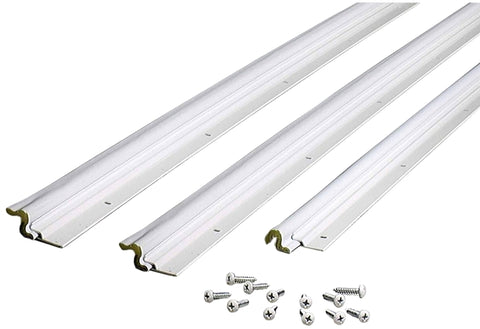 M-D 91850 Jamb Weatherstrip, Aluminum/Vinyl, White