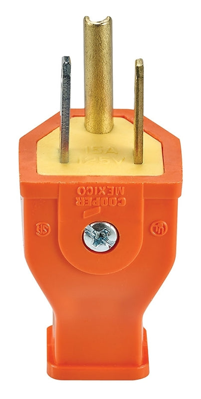 Eaton Wiring Devices BP399O Electrical Plug, 2 -Pole, 15 A, 125 V, NEMA: NEMA 5-15