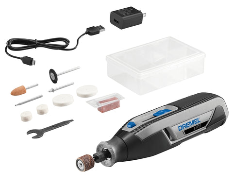 Dremel Lite 7760-N/10 Rotary Tool, Battery Included, 4 V, 2 Ah, 1/8 in Chuck, Keyed Chuck, 8000 to 25,000 rpm Speed