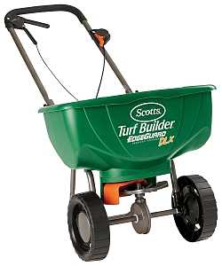Scotts 76232 Broadcast Spreader, 10,000 sq-ft Coverage Area, High Traction Wheel