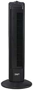 PowerZone TF-28B Oscillating Fan Tower, 120 V, 0.45 A, 90 deg Sweep, 28 in Dia Blade, Plastic Blade, Black
