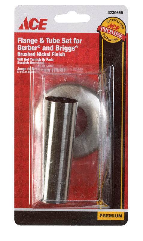 Ace Flange and Tube For Gerber Brushed Nickel Carded