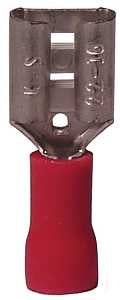 Gardner Bender 20-141F Disconnect Terminal, 600 V, 22 to 16 AWG Wire, 1/4 in Stud, Vinyl Insulation, Red