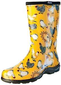 Sloggers 5016CDY-07 Rain and Garden Boots, 7 in, Chicken, Daffodil Yellow