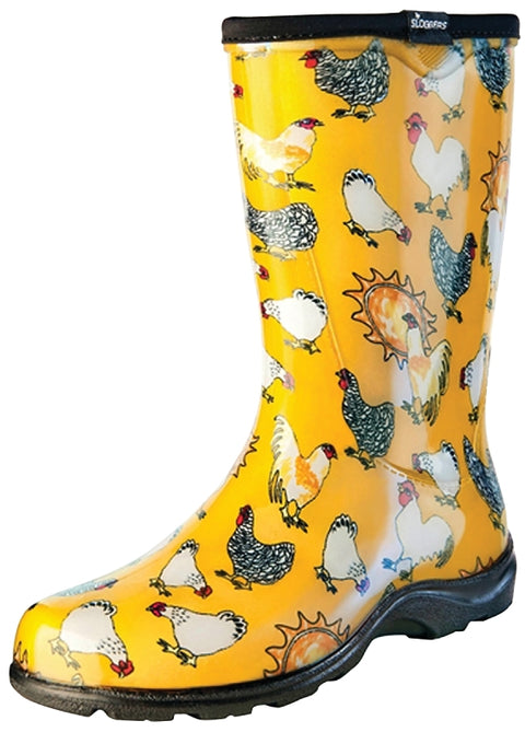 Sloggers 5016CDY-08 Rain and Garden Boots, 8 in, Chicken, Daffodil Yellow