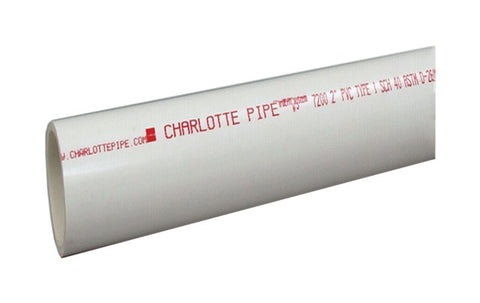 Cresline PVC DWV Pipe 1-1/4 in. Dia. x 10 ft. L Plain End Schedule 40 370 psi