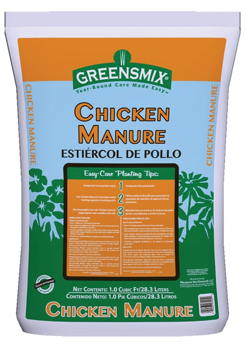 Greensmix WGM03225 Chicken Manure, 1 cu-ft, Bag