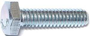 Midwest Fastener 00005 Bolt, 1/4-20 in Thread, 1 in OAL, 2 Grade, Zinc, Zinc, Coarse Thread