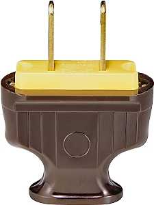 Eaton Wiring Devices BP1912B-SP-L Electrical Plug, 2 -Pole, 15 A, 125 V, NEMA: NEMA 1-15, Brown
