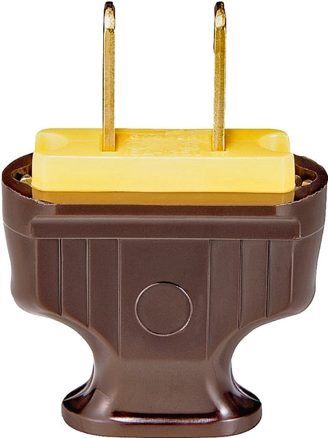 Eaton Wiring Devices BP1912B-SP-L Electrical Plug, 2 -Pole, 15 A, 125 V, NEMA: NEMA 1-15, Brown