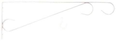 Landscapers Select GB0293L Hang Plant Bracket, 15-1/2 L, Steel, White, Wall Mount Mounting
