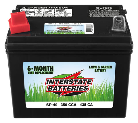 Interstate Batteries SP-40 Lawn and Garden Battery, Lead-Acid