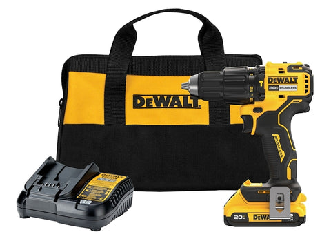 DEWALT DCD798D1 Cordless Hammer Drill Kit, Battery Included, 20 V, 2 Ah, 1/2 in Chuck, Keyless Chuck